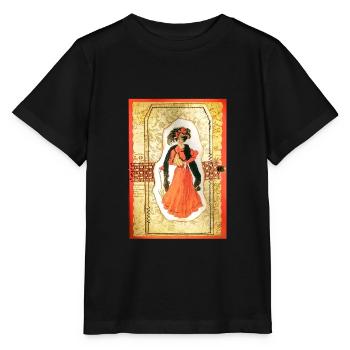 Lady Orange victorienne - T-shirt bio MINI CREATOR Stanley/Stella Enfant - noir - Devant - Mikhail (115cm)