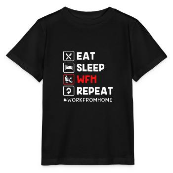 Remote home office - Stanley/Stella MINI CREATOR Kids’ T-Shirt - black - Front - Mikhail (115cm)
