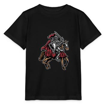 Knight on horse - Stanley/Stella MINI CREATOR Kids’ T-Shirt - black - Front - Mikhail (115cm)