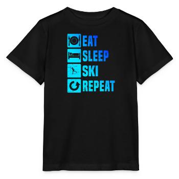 Ski de fond Ski de fond classique Ski de fond Patinage de fond - T-shirt bio MINI CREATOR Stanley/Stella Enfant - noir - Devant - Mikhail (115cm)