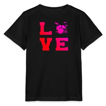 Batteur Batteur Batterie - T-shirt bio MINI CREATOR Stanley/Stella Enfant - noir - Devant - Mikhail (115cm)