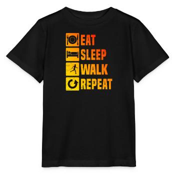 Nordic Walking Damen Walking Walken Walker - Stanley/Stella Kinder T-Shirt MINI CREATOR  - Schwarz - Vorne - Mikhail (115cm)