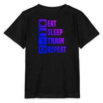 Krafttraining Aerobic Herren Damen Aerobic - Stanley/Stella Kinder T-Shirt MINI CREATOR  - Schwarz - Vorne - Mikhail (115cm)