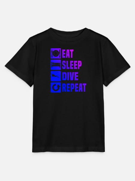 Plongeur Plongeur Gratuit Plongeur Hommes Plongeur - T-shirt bio MINI CREATOR Stanley/Stella Enfant - noir