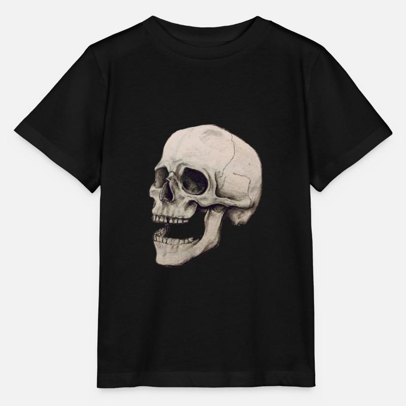 crâne squelette - T-shirt bio MINI CREATOR Stanley/Stella Enfant - noir