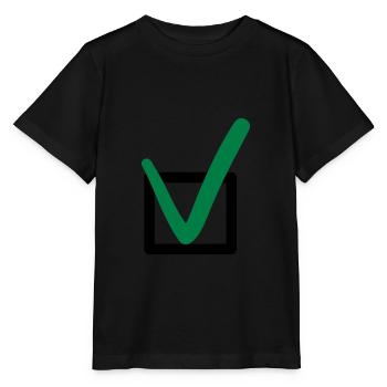 Check mark sign symbols - Stanley/Stella MINI CREATOR Kids’ T-Shirt - black - Front - Mikhail (115cm)
