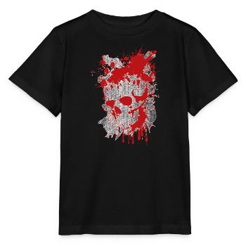 Éclabousser le crâne sanglant - T-shirt bio MINI CREATOR Stanley/Stella Enfant - noir - Devant - Mikhail (115cm)