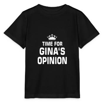 Gina Linetti Opinion Shirt Gift - Stanley/Stella MINI CREATOR Kids’ T-Shirt - black - Front - Mikhail (115cm)