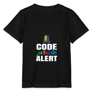 Code Pride Alert Bisexual Lesbian Love Asexual Tra - Stanley/Stella Kinder T-Shirt MINI CREATOR  - Schwarz - Vorne - Mikhail (115cm)