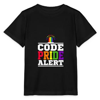 Code Pride Alert Bisexual Lesbian Love Asexual Tra - Stanley/Stella Kinder T-Shirt MINI CREATOR  - Schwarz - Vorne - Mikhail (115cm)
