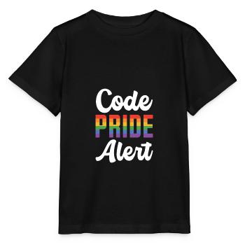 Code Pride Alert Bisexual Lesbian Love Asexual Tra - Stanley/Stella Kinder T-Shirt MINI CREATOR  - Schwarz - Vorne - Mikhail (115cm)