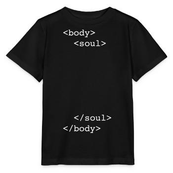 html body & soul - T-shirt bio MINI CREATOR Stanley/Stella Enfant - noir - Devant - Mikhail (115cm)