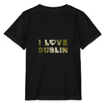 J’aime Dublin - T-shirt bio MINI CREATOR Stanley/Stella Enfant - noir - Devant - Mikhail (115cm)