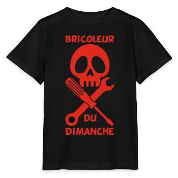 Bricoleur du dimanche (rouge) - T-shirt bio MINI CREATOR Stanley/Stella Enfant - noir - Devant - Mikhail (115cm)
