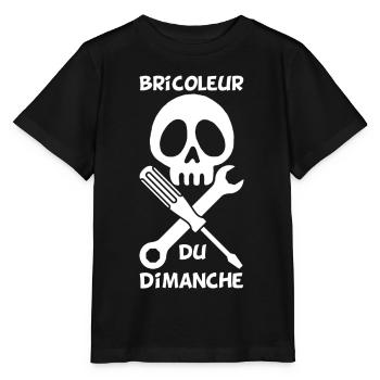 Bricoleur du dimanche (blanc) - T-shirt bio MINI CREATOR Stanley/Stella Enfant - noir - Devant - Mikhail (115cm)