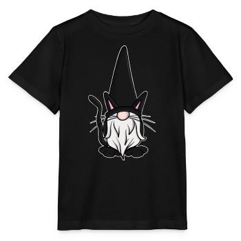 Chats Gnomes Gnomes - T-shirt bio MINI CREATOR Stanley/Stella Enfant - noir - Devant - Mikhail (115cm)