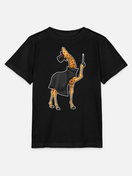 Giraffe Zauberer Zauberstab - Stanley/Stella Kinder T-Shirt MINI CREATOR - Schwarz