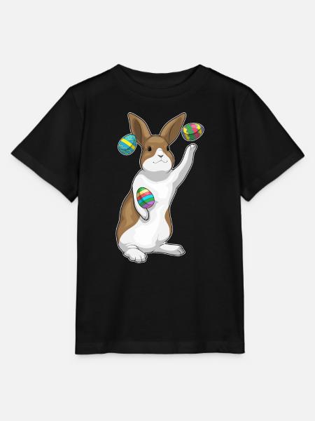 Hase Ostern Jonglieren - Stanley/Stella Kinder T-Shirt MINI CREATOR  - Schwarz