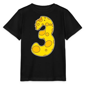 Numéro 3 - Trois - Troisième - T-shirt bio MINI CREATOR Stanley/Stella Enfant - noir - Devant - Mikhail (115cm)