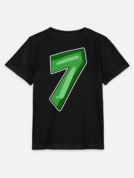 Zahl 7 Nummer - Stanley/Stella Kinder T-Shirt MINI CREATOR - Schwarz