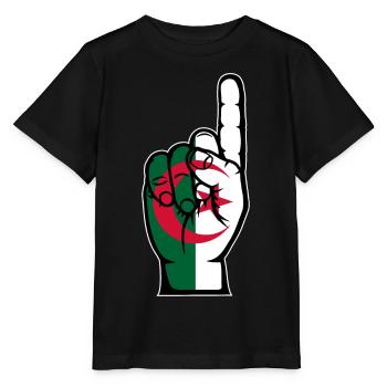 Drapeau algérien numéro 1 - T-shirt bio MINI CREATOR Stanley/Stella Enfant - noir - Devant - Mikhail (115cm)