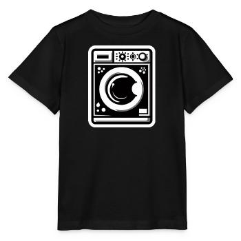 Machine à laver noir et blanc - T-shirt bio MINI CREATOR Stanley/Stella Enfant - noir - Devant - Mikhail (115cm)