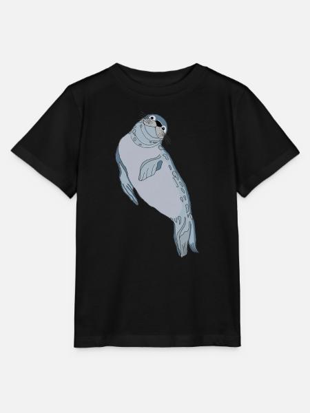 Robbe Seehund - Stanley/Stella Kinder T-Shirt MINI CREATOR - Schwarz