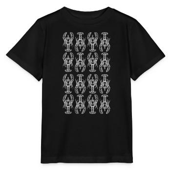 Lobster-Glyphenmuster - Stanley/Stella Kinder T-Shirt MINI CREATOR  - Schwarz - Vorne - Mikhail (115cm)
