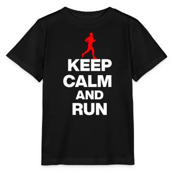 RESTE CALME ET COURS ! POUR LES JOGGEURS ET LES MARATHONIENS w - T-shirt bio MINI CREATOR Stanley/Stella Enfant - noir - Devant - Mikhail (115cm)