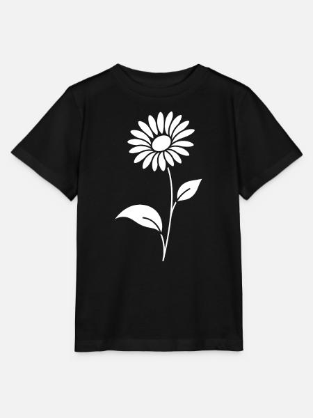 Abstrakte Blumen Silhouette Sommermotiv - Stanley/Stella Kinder T-Shirt MINI CREATOR  - Schwarz