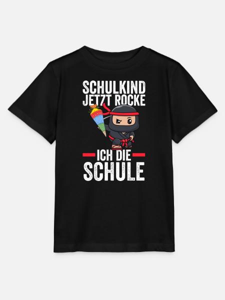 Schulkind Ninja Schulbeginn Geschenk - Stanley/Stella Kinder T-Shirt MINI CREATOR - Schwarz