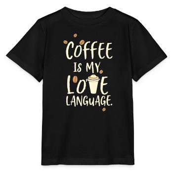 kaffee ist meine liebes sprache - Stanley/Stella Kinder T-Shirt MINI CREATOR  - Schwarz - Vorne - Mikhail (115cm)