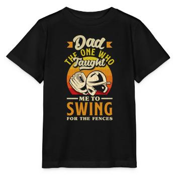 Dad Swing For The Fences Fathers Day Baseball - Stanley/Stella MINI CREATOR Kids’ T-Shirt - black - Front - Mikhail (115cm)