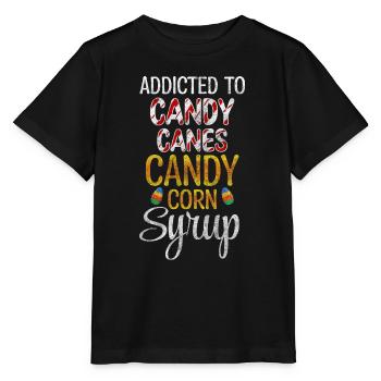 Dessert sucette gourmande - T-shirt bio MINI CREATOR Stanley/Stella Enfant - noir - Devant - Mikhail (115cm)