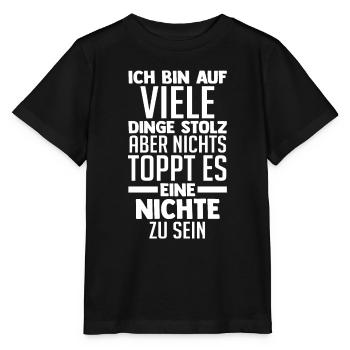 Nichte - Stanley/Stella Kinder T-Shirt MINI CREATOR  - Schwarz - Vorne - Mikhail (115cm)