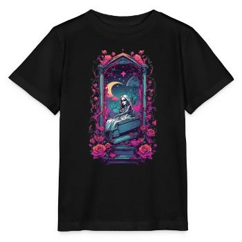 Neon Gothic Cemetery Occult Design - Stanley/Stella MINI CREATOR Kids’ T-Shirt - black - Front - Mikhail (115cm)