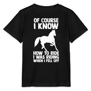 Pferdeliebhaber Reiten Reiten - Stanley/Stella Kinder T-Shirt MINI CREATOR  - Schwarz - Vorne - Mikhail (115cm)
