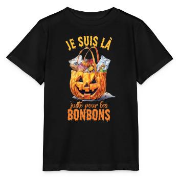 Je Suis Là Pour Les Bonbons Halloween Déguisement - T-shirt bio MINI CREATOR Stanley/Stella Enfant - noir - Devant - Mikhail (115cm)