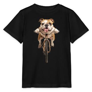 Bulldogge - Stanley/Stella Kinder T-Shirt MINI CREATOR  - Schwarz - Vorne - Mikhail (115cm)