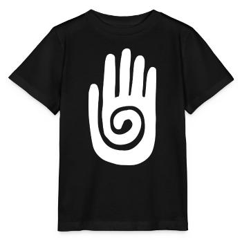 Chaman - Main de Guérison & Symbole de Protection - Blanc - T-shirt bio MINI CREATOR Stanley/Stella Enfant - noir - Devant - Mikhail (115cm)
