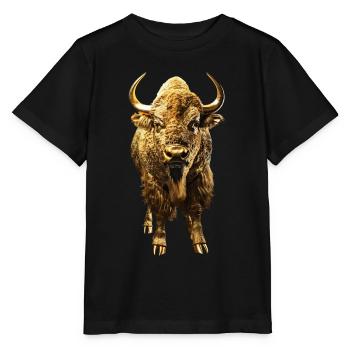 Bison - Stanley/Stella Kinder T-Shirt MINI CREATOR  - Schwarz - Vorne - Mikhail (115cm)