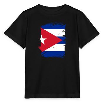 Kuba Flagge Karibik Urlaub Cuba Reise Havanna - Stanley/Stella Kinder T-Shirt MINI CREATOR  - Schwarz - Vorne - Mikhail (115cm)