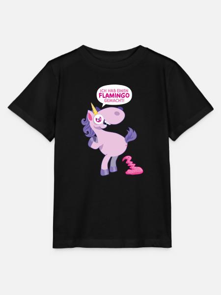 Einhorn Flamingo gemacht - Stanley/Stella Kinder T-Shirt MINI CREATOR  - Schwarz