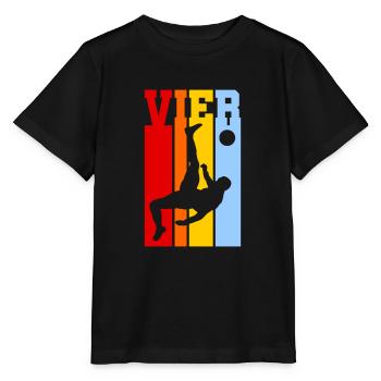 Vier Jahre alt - Alter - Geburtstag - Kind - Stanley/Stella Kinder T-Shirt MINI CREATOR  - Schwarz - Vorne - Mikhail (115cm)
