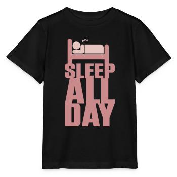 schlafen jeden tag - Stanley/Stella Kinder T-Shirt MINI CREATOR  - Schwarz - Vorne - Mikhail (115cm)