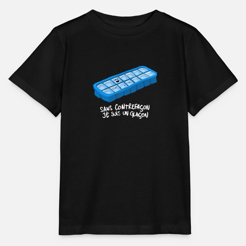 Sans contrefaçon je suis un glaçon - T-shirt bio MINI CREATOR Stanley/Stella Enfant - noir
