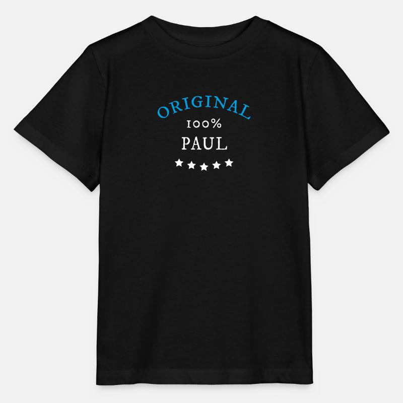 Original 100% Paul, Geschenk, Namen - Stanley/Stella Kinder T-Shirt MINI CREATOR  - Schwarz