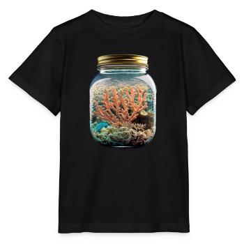 Korallen im Glas - Stanley/Stella Kinder T-Shirt MINI CREATOR  - Schwarz - Vorne - Mikhail (115cm)
