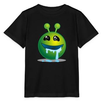 monstre vert - T-shirt bio MINI CREATOR Stanley/Stella Enfant - noir - Devant - Mikhail (115cm)