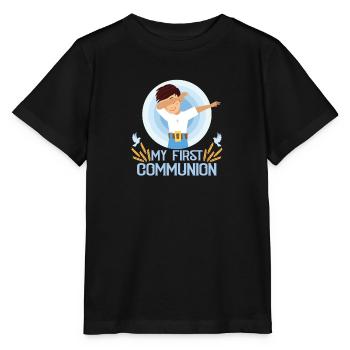 My First Holy Communion Dabbing Boy - Stanley/Stella MINI CREATOR Kids’ T-Shirt - black - Front - Mikhail (115cm)